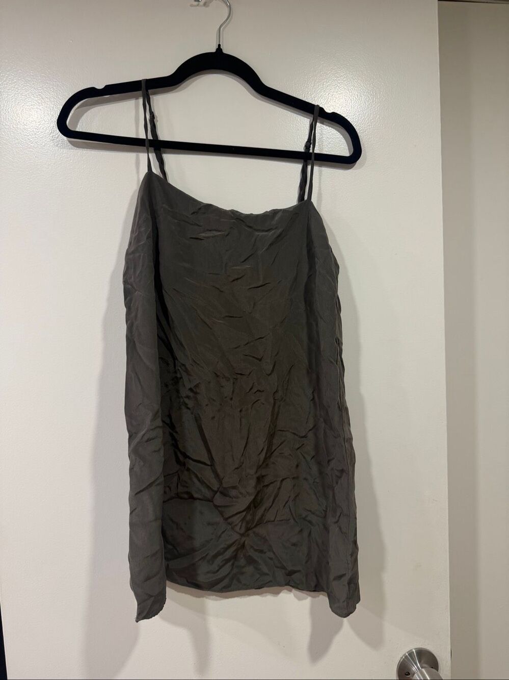 Reformation mini dress size XS dark olive green color
